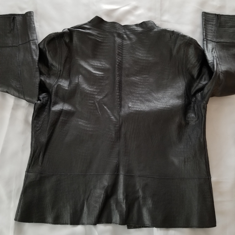 Reversible Vegan Leather Jacket - image 4
